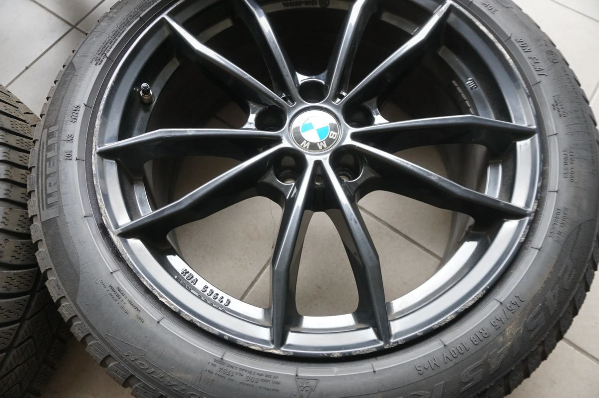 Original BMW 5er G30 G31 Alufelgen Winterräder Winterreifen 245 45 R18 Zoll Detail view 5
