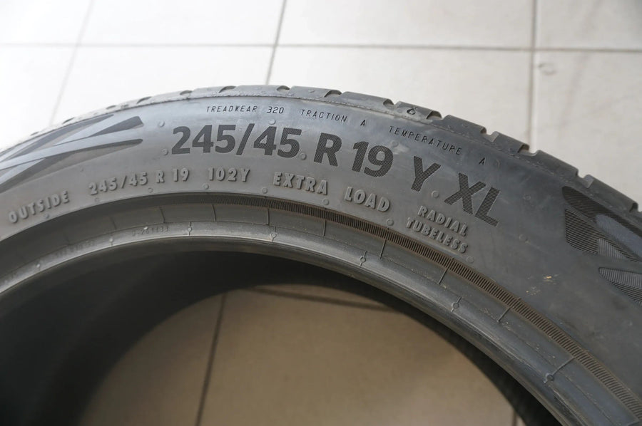 1 X 245 45 R19 102Y Summer Tire Continental Eco Contact 6 Q * MO 2023 5.5mm