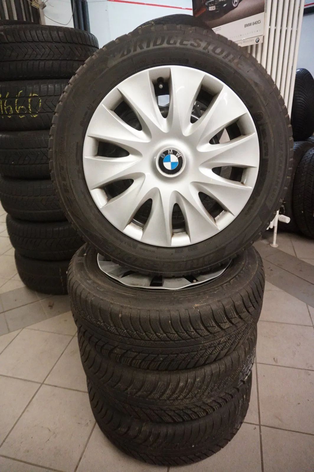 Original BMW 3 Series F30 F31 Steel Wheels Winter Wheels Winter Tires 205 60 R16 92H 6mm