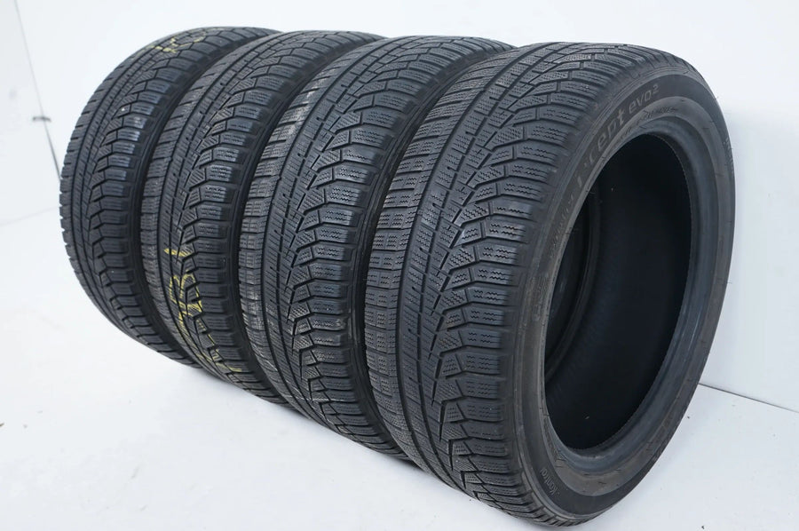 4 pneus hiver Hankook 225 50 17 pouces DOT21 environ 4mm RFT