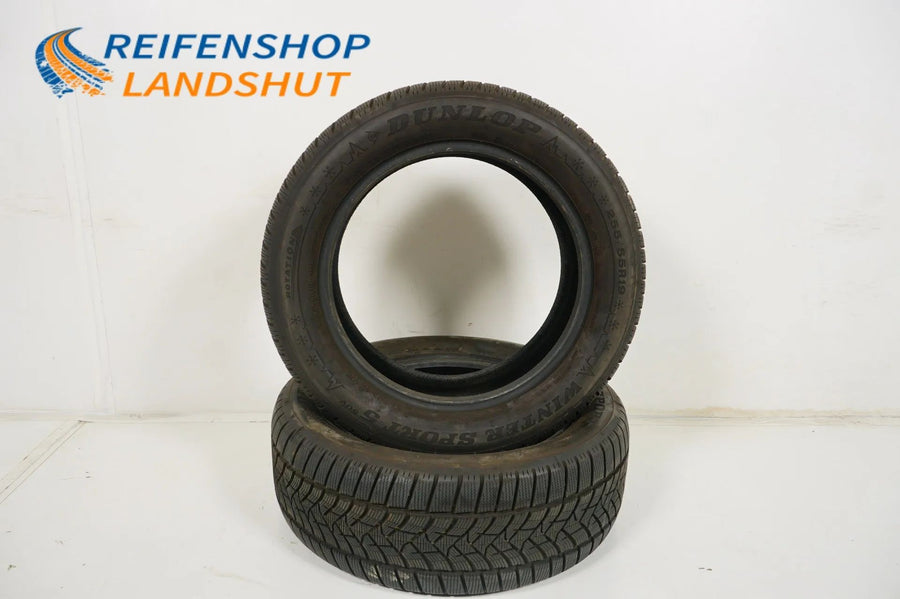2x Like New Dunlop Winter Tires 255 55 19 inch approx. 7.5 mm DOT18 MO