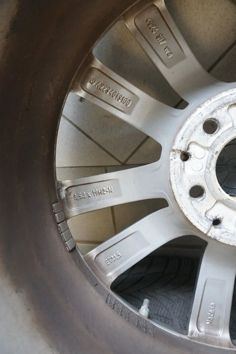 Jantes et pneus d'hiver d'origine Mercedes Classe S W223 V223 255 45 R19 8mm