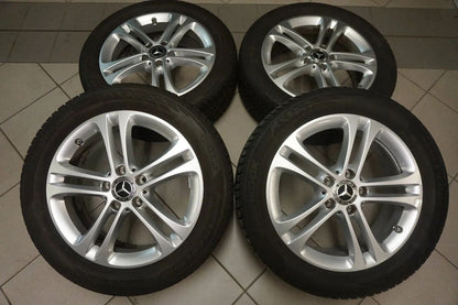 Jantes alu et pneus hiver d'origine Mercedes Classe A W177 Classe B CLA 205 55 R17