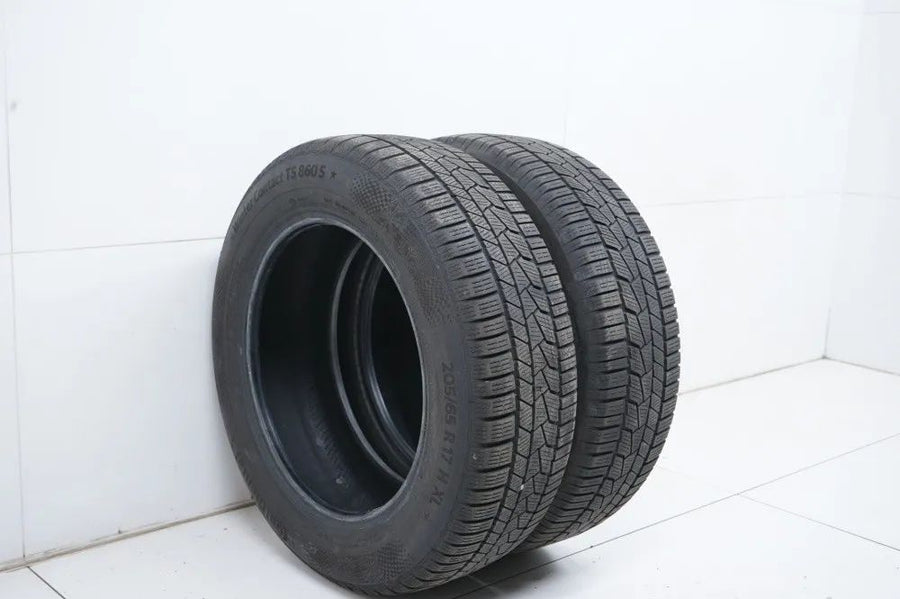 2x Winter Tires Continental 205 65 17 Inch DOT24 approx. 4mm BMW*