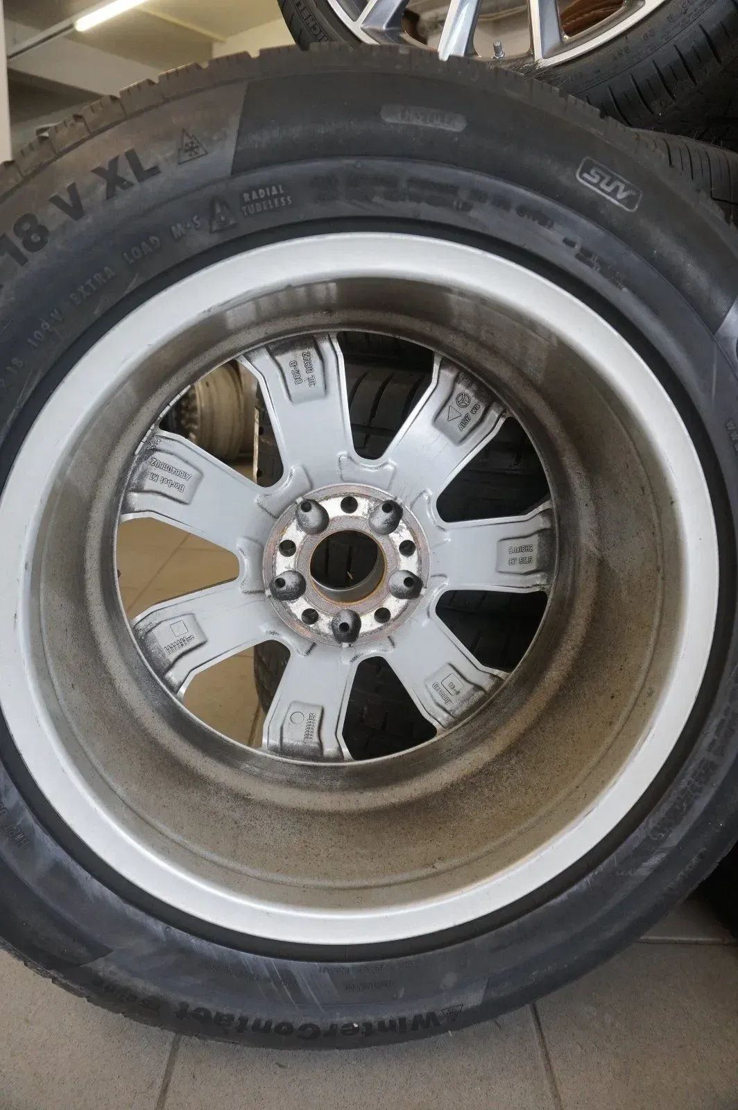 Jantes aluminium d'origine Mercedes ML GLE W166 pneus hiver roues hiver 255 55 R18 6mm Detailansicht 5