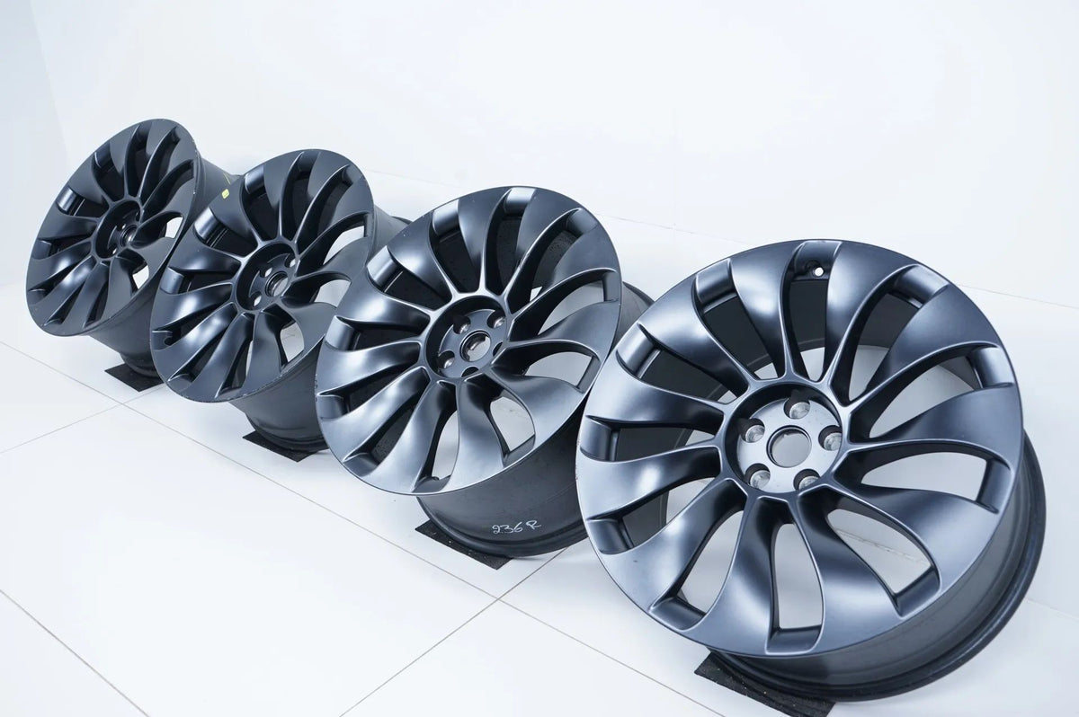 4 x originele Tesla Model Y lichtmetalen velgen 21 inch 9,5J 10,5 J Detailweergave 15