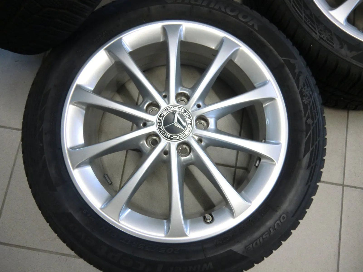 Cerchi in lega originali Mercedes Classe A W177 Classe B W247 CLA da 17 pollici con pneumatici invernali Visualizzazione dettagliata 4
