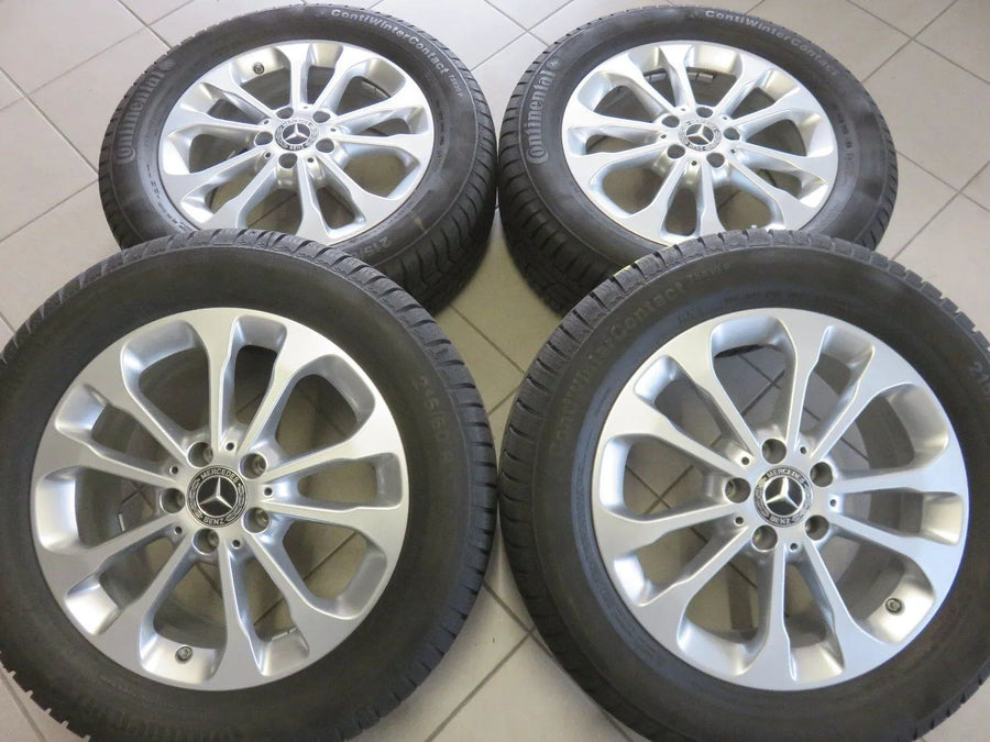Original Mercedes GLA X156 Alloy Wheels Winter Tyres 215 60 R17 8mm