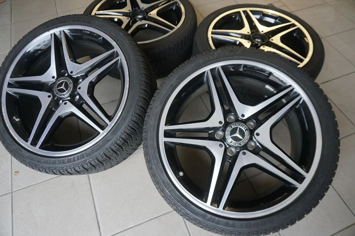 Mercedes A-Klasse W176 B-Klasse W246 CLA C117 18 Zoll AMG Alufelgen Winterreifen Detailní zobrazení 2