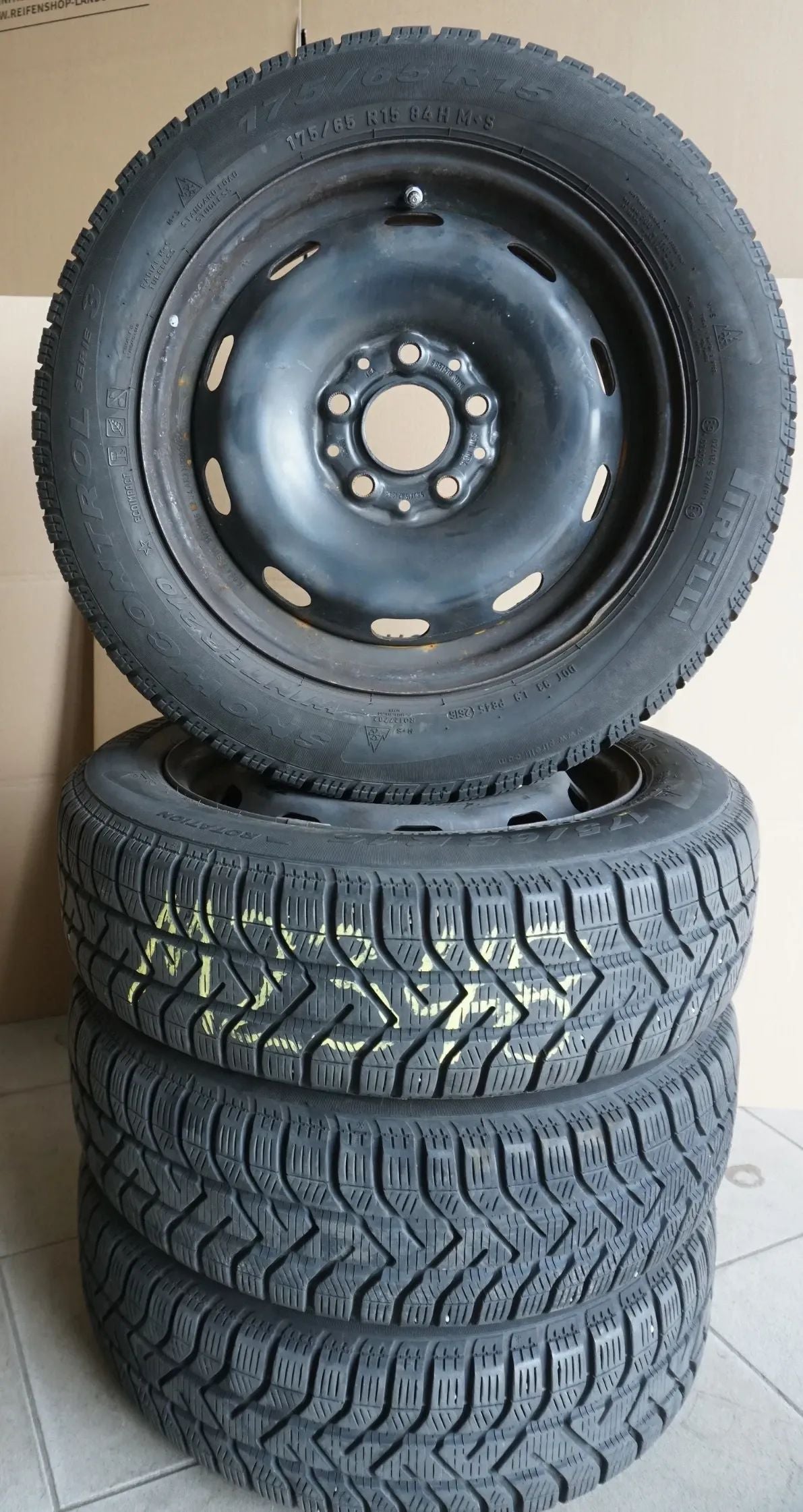 Original Mini Cooper one F55 F56 steel wheels winter tires 175 65 R15 84H 7mm