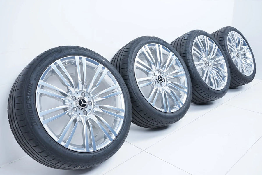 Cerchi in lega originali Mercedes Classe S W223 V223 TOP da 20 pollici con pneumatici estivi cromati