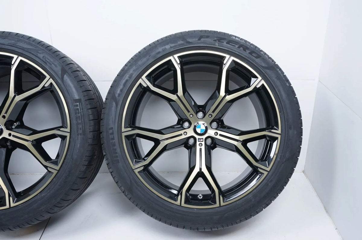 Neu BMW X5 X6 G05 Sommerreifen Sommerräder M741 Gold 21 Zoll Detailansicht 5