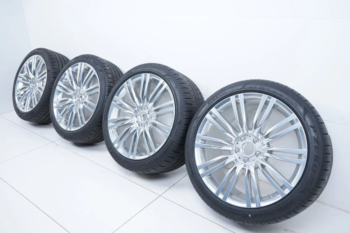Cerchi in lega cromati originali Mercedes Classe S W223 V223 pneumatici estivi 255 40 R20 7 mm Visualizzazione dettagliata 11