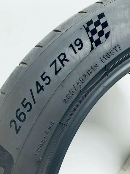 2 X 265 45 R19 ZR19 105Y Pneus été Michelin Pilot Sport 4 NO 5,7mm 2016