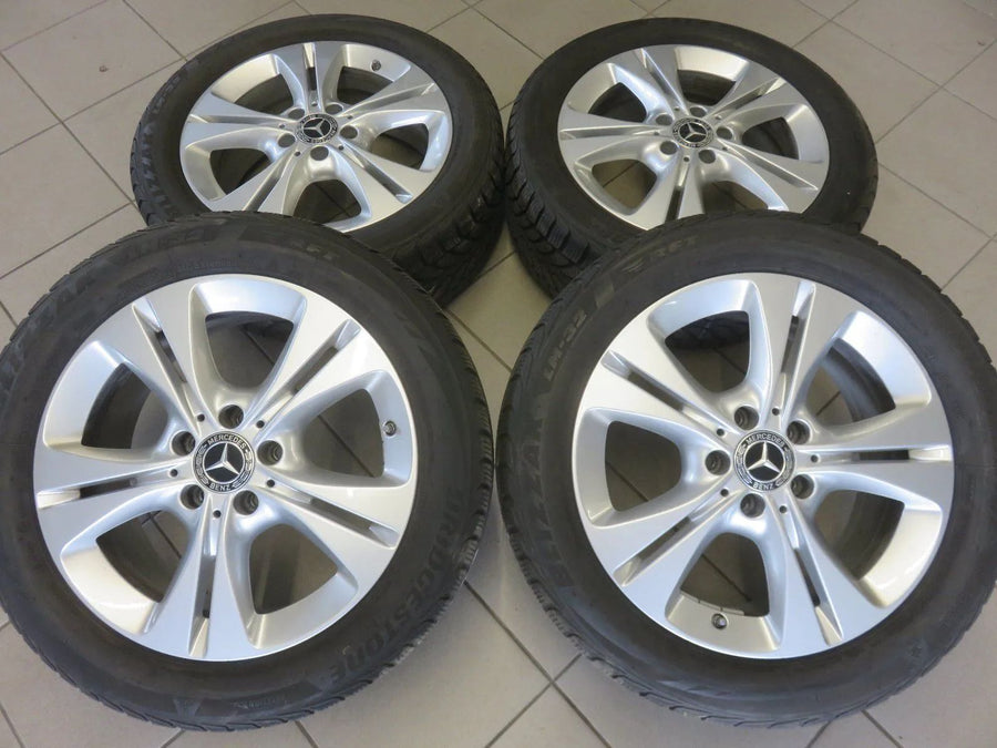 Original Mercedes C-Class W205 S205 Alloy Wheels Winter Tires 225 50 R17 8mm