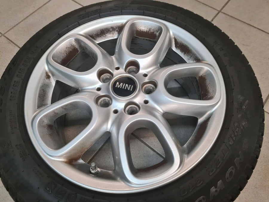 Original Mini Cooper One F56 Alloy Wheels Winter Tyres 195 55 R16 7mm