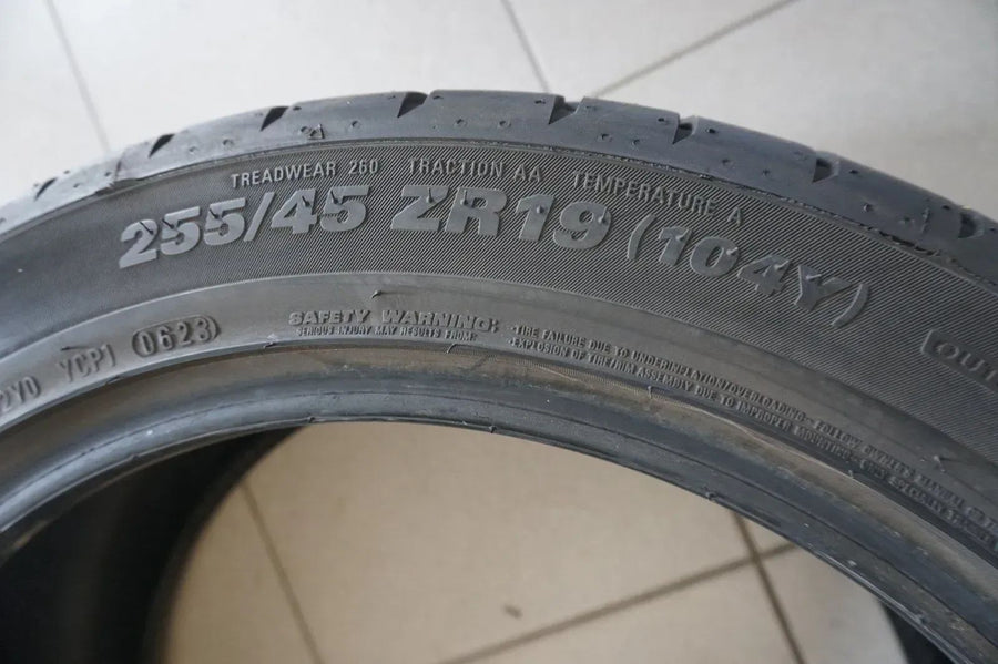 2 X 255 45 R19 ZR19 104Y Sommerreifen Kumho Ecsta PS91 2023 5,5mm