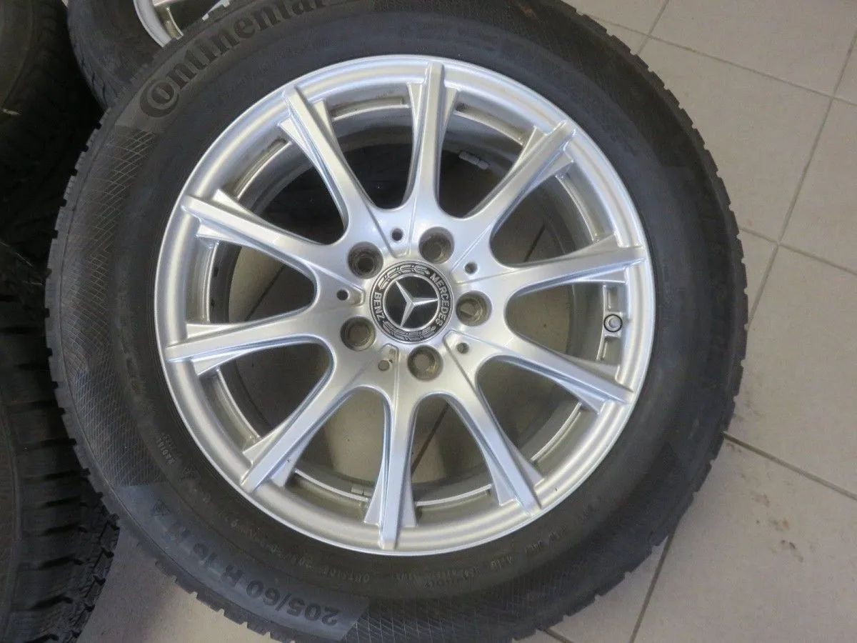 Original Mercedes C-Class W205 S205 Alloy Wheels Winter Tires 205 60 R16 7mm Detailansicht 2