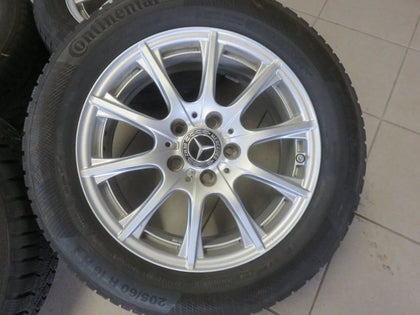 Jantes alu d'origine Mercedes Classe C W205 S205 avec pneus hiver 205 60 R16 7mm