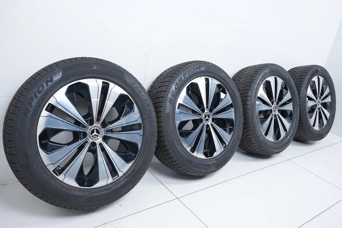 Original Mercedes EQC Alloy Wheels Winter Tires Winter Wheels 6-7mm 235 55 255 50 R19 Detailansicht 2