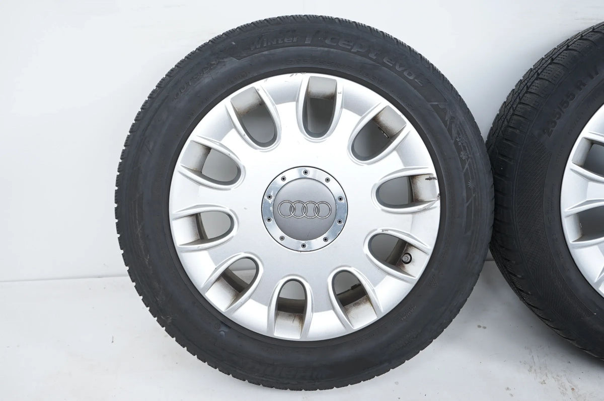 Audi A8 4E D3 lichtmetalen velgen winterwielen winterbanden 235 55 17 inch Detailweergave 3