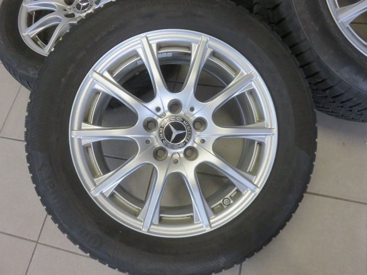 Original Mercedes C-Class W205 S205 Alloy Wheels Winter Tires 205 60 R16 7mm Detailansicht 3