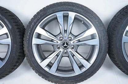 Originele Mercedes C-Klasse W205 S205 18 inch lichtmetalen velgen winterbanden A2054012802