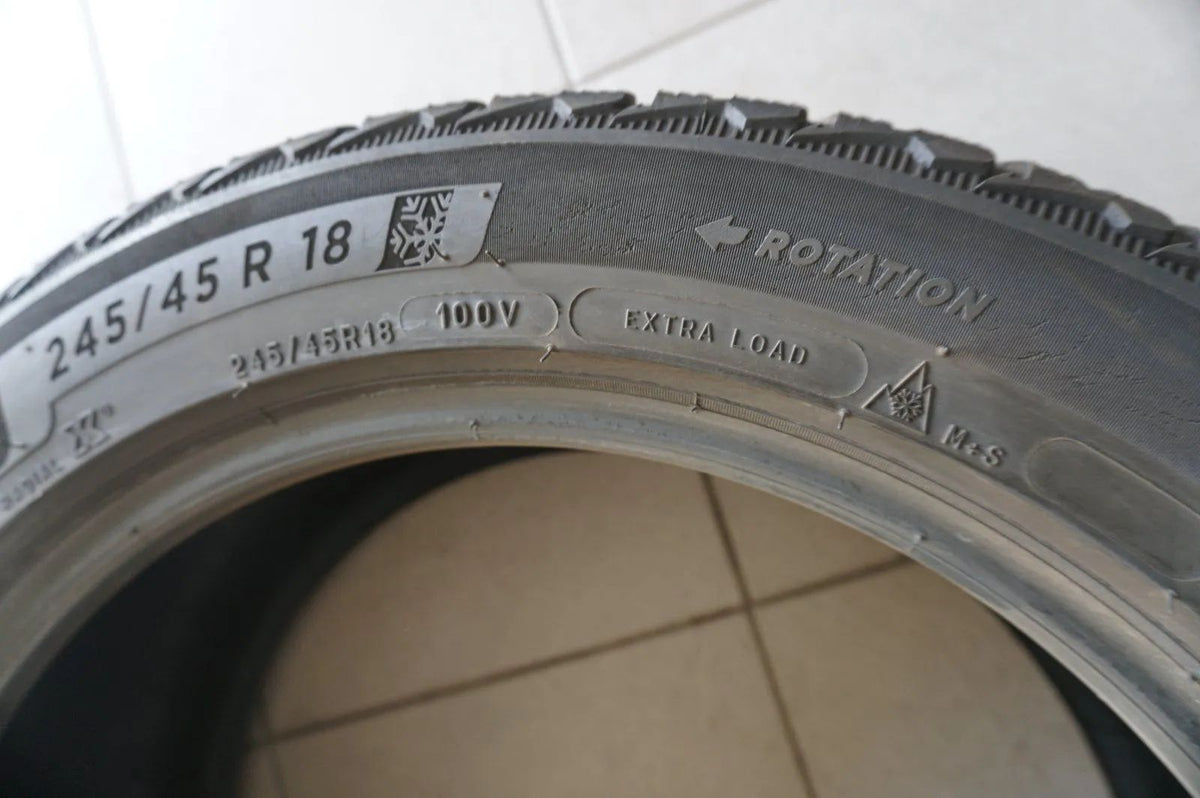 1 X 245 45 R18 100V Winterreifen Michelin Pilot Alpin 5 2018 6mm Detailansicht 3