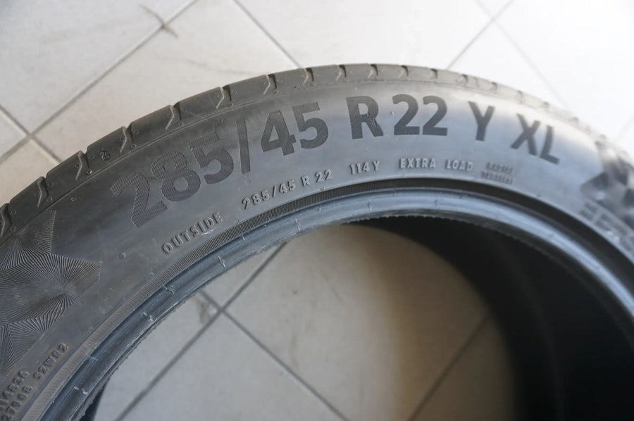 1 X 285 45 R22 114Y Sommerreifen Continental PremiumContact 6 MO 2021 5,5mm