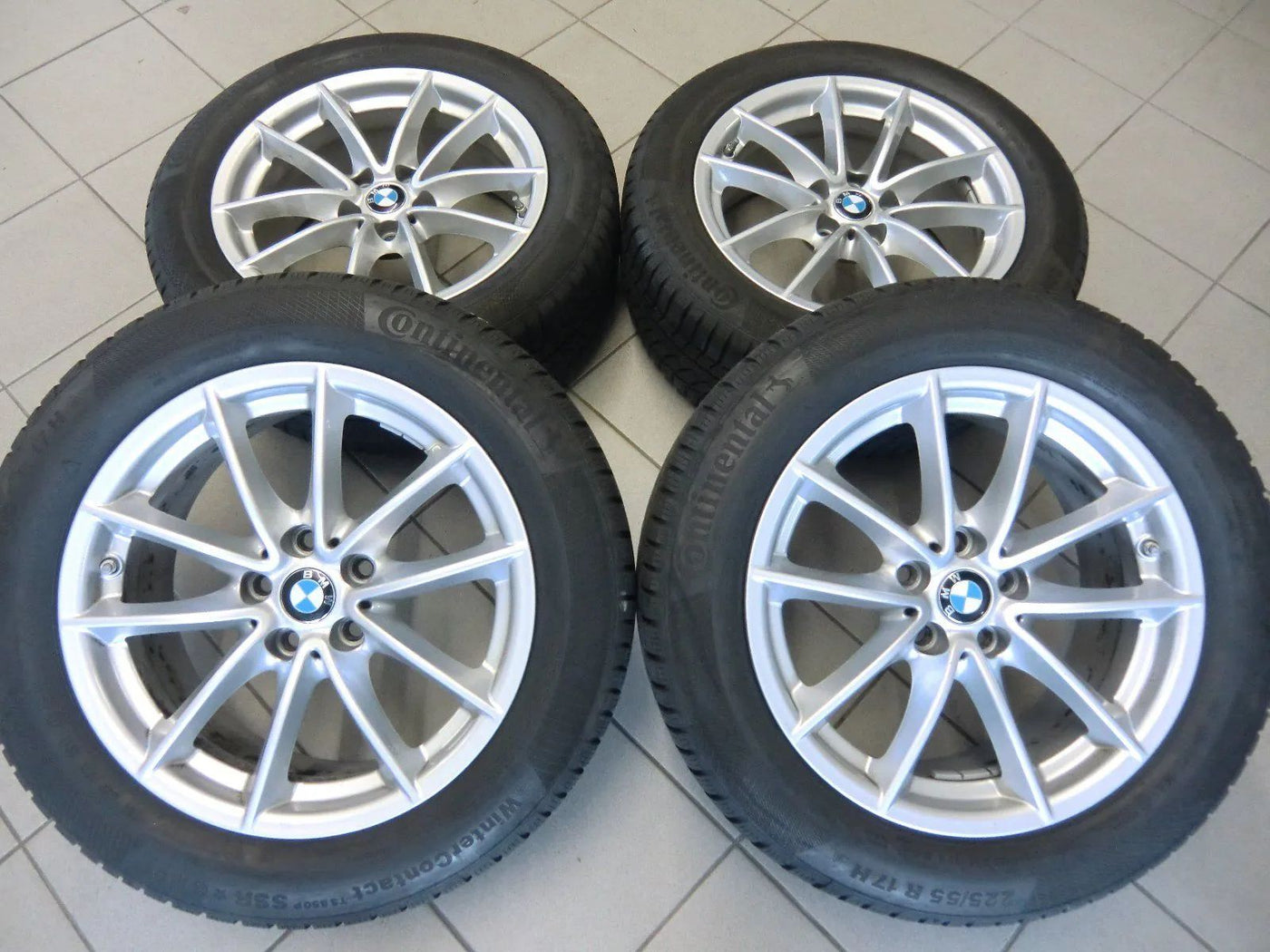 Jantes alliage d'origine BMW Série 5 G30 G31 Roues hiver Pneus hiver 225 55 R17 6mm