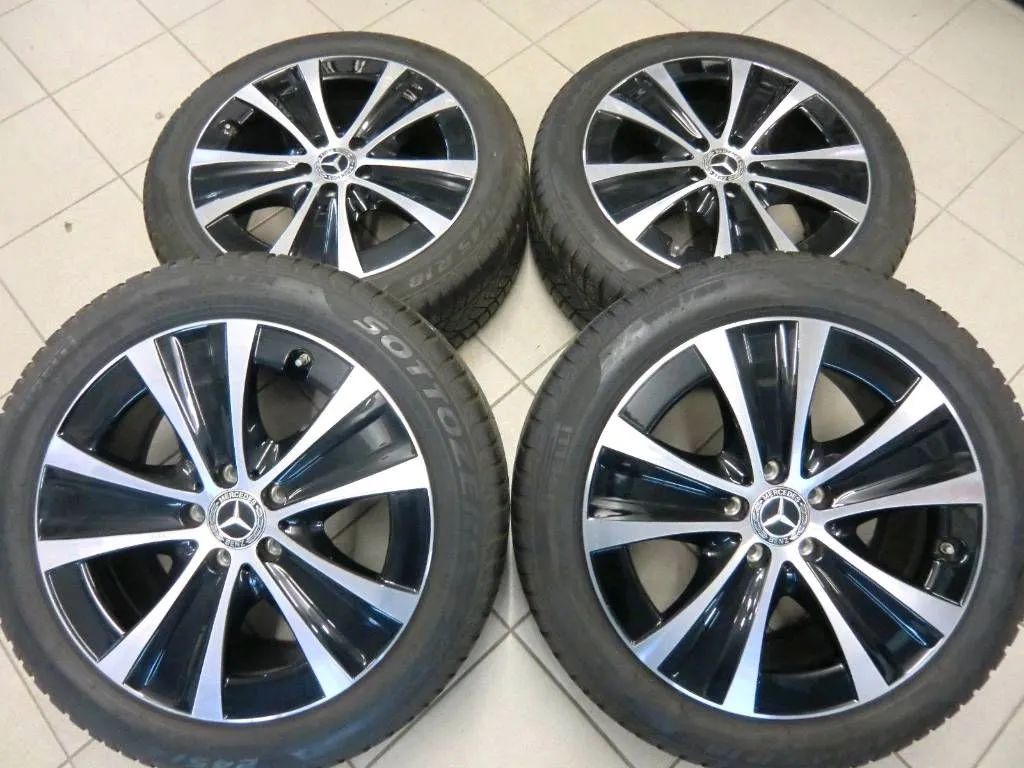 Cerchi in lega originali Mercedes Classe E W213 S213, pneumatici invernali 245 45 R18 pollici, 6 mm