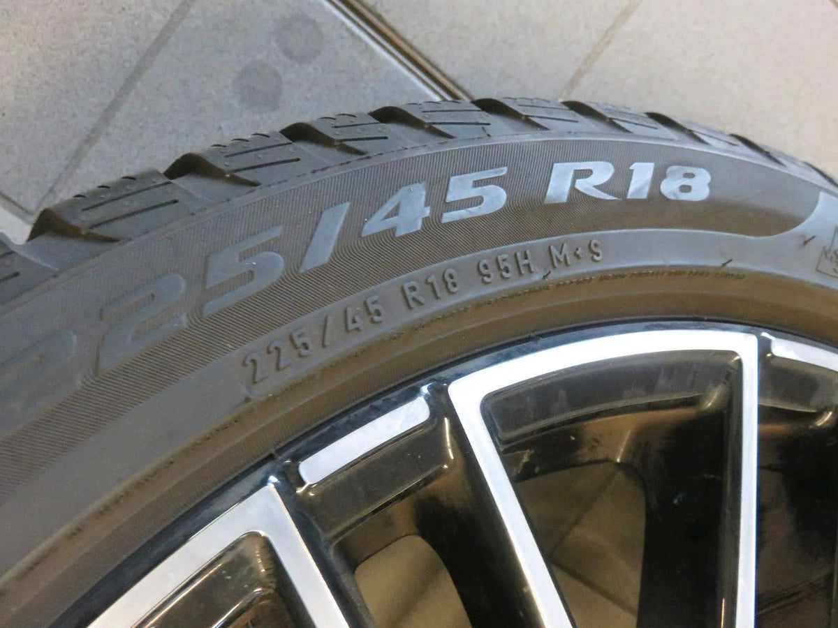 Original Mercedes C-Class W206 S206 Alloy Wheels Winter Tires 225 45 R18 Inch 6mm Detail view 12