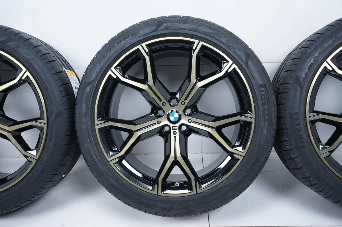 Neu BMW X5 X6 G05 Sommerreifen Sommerräder M741 Gold 21 Zoll Detailansicht 4