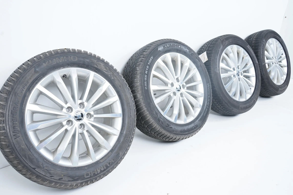 Original Skoda Kodiaq Winter Wheels Winter Tires 235 55 18 Inch Detailansicht 2