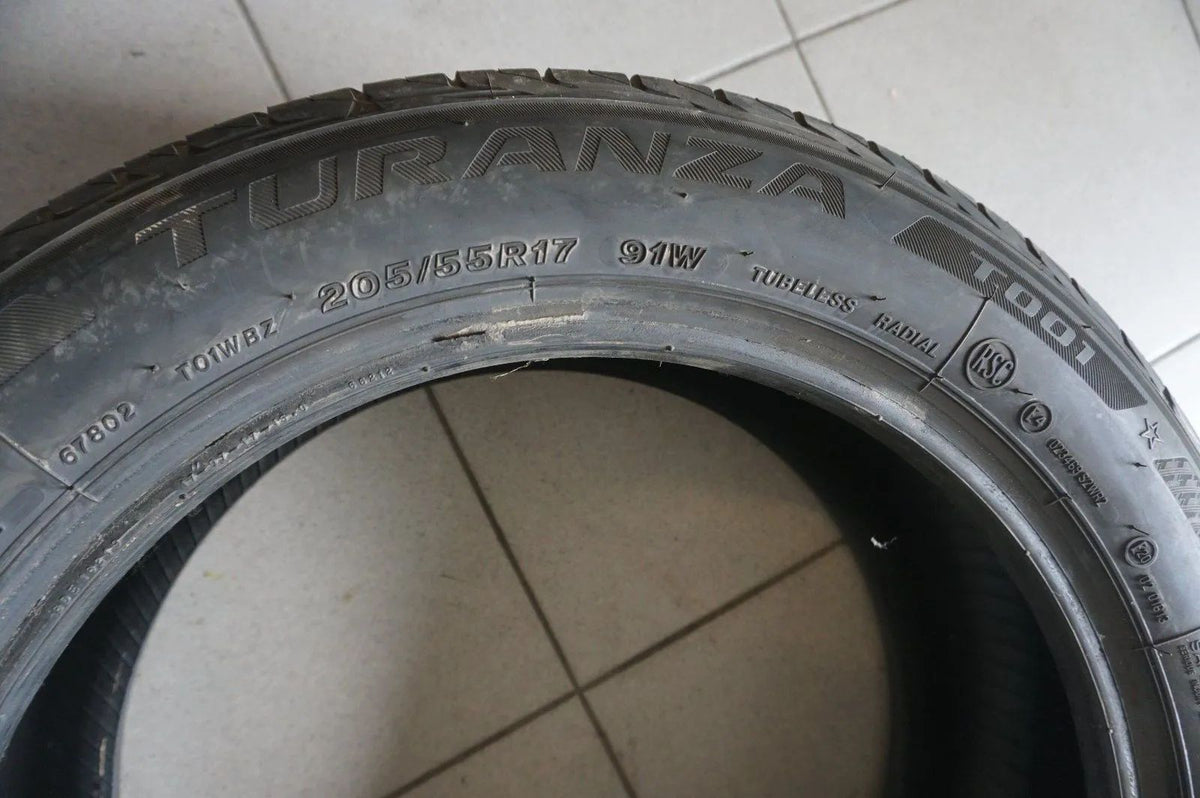 1 X 205 55 R17 91W Sommerreifen Bridgestone Turanza T001* RSC RunFlat 2017 4,5mm Detailansicht 3