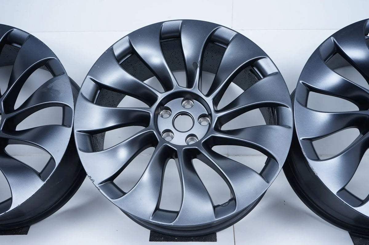 4 x originele Tesla Model Y lichtmetalen velgen 21 inch 9,5J 10,5 J Detailweergave 10