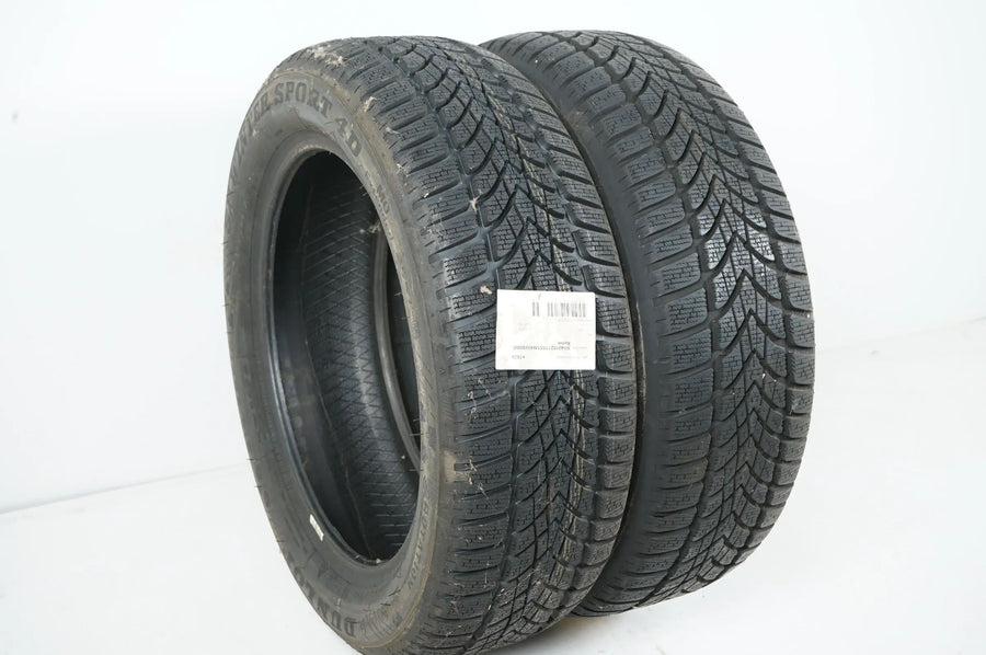 2x Winterreifen Dunlop 4D 215 55 18 Zoll DOT19 ca.8mm MOE RFT