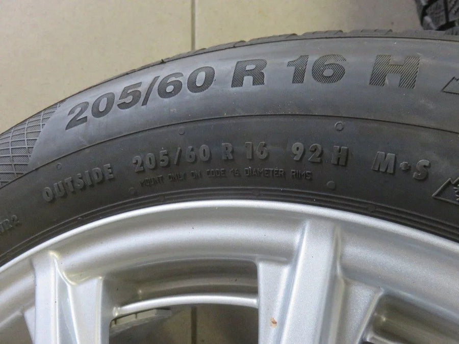 Original Mercedes C-Class W205 S205 Alloy Wheels Winter Tires 205 60 R16 7mm