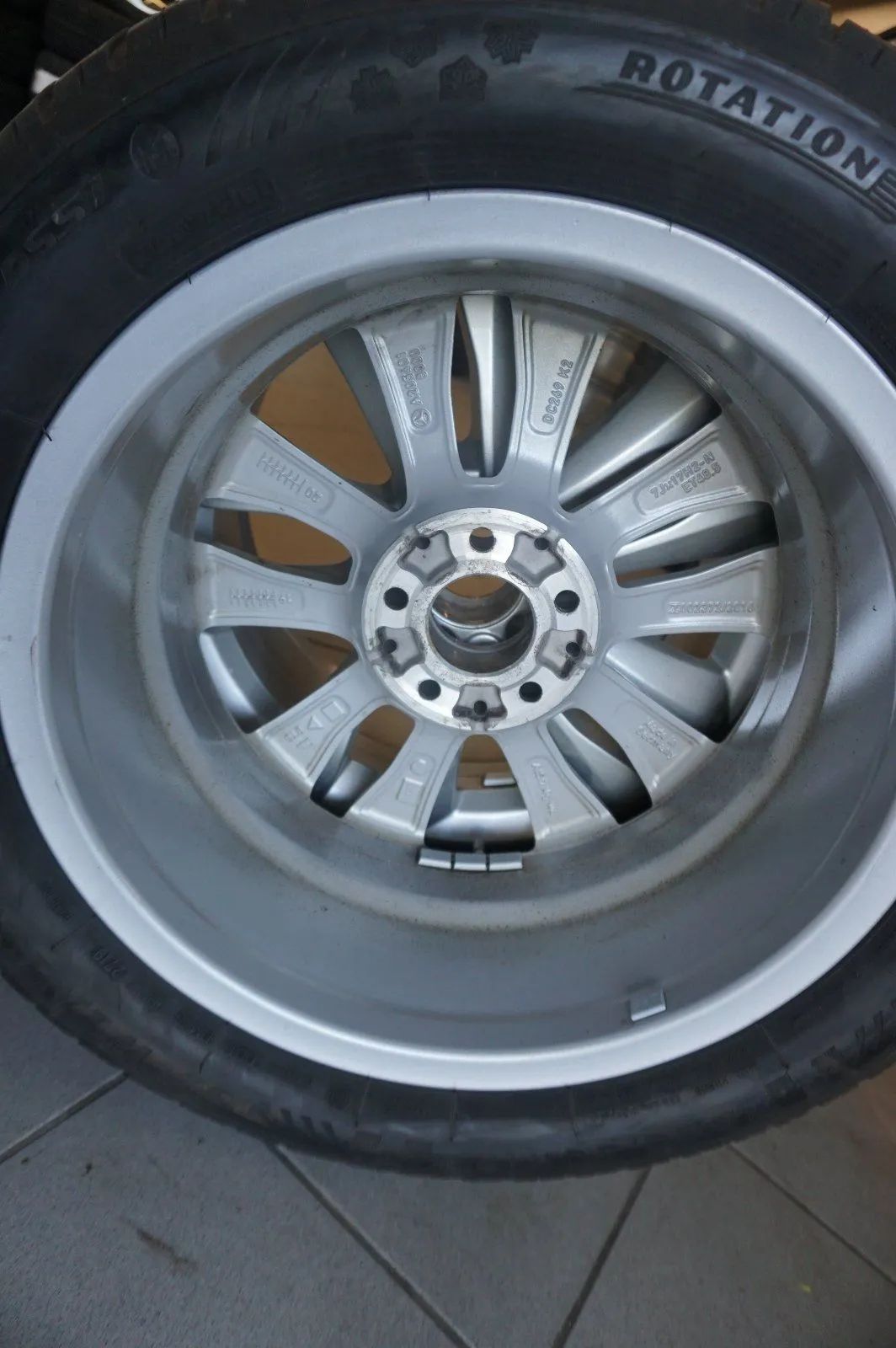 Cerchi in lega originali Mercedes Classe C W205 S205 da 17 pollici, ruote invernali, pneumatici invernali Visualizzazione dettagliata 9