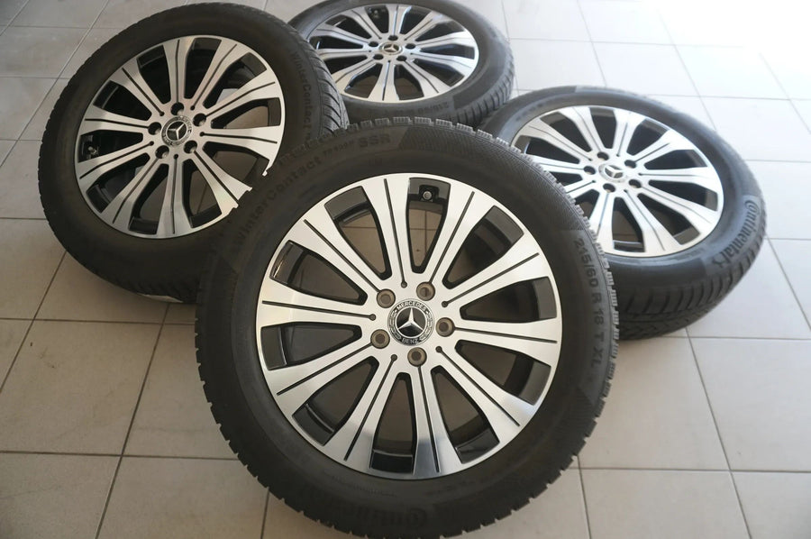 Cerchi in lega originali Mercedes EQA EQB X243 H243 da 18 pollici con pneumatici invernali 215 60 R18