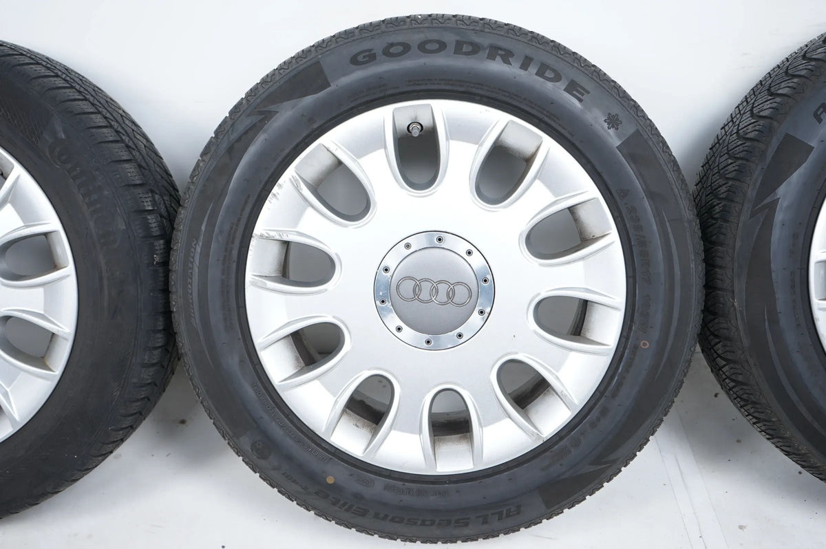 Audi A8 4E D3 Alufelgen Allwetterräder mit neuen Allwetterreifen 235 55 17 Zoll