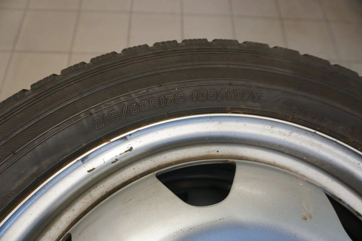 VW Bus Transporter T5 T6 Steel Wheels Winter Tires 215 60 R17C 7mm Detail view 4