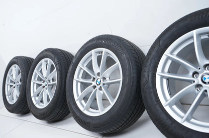 Original BMW X3 X4 G01 G02 Alufelgen Winterräder mit neuen Winterreifen 225 60 R18 Zoll