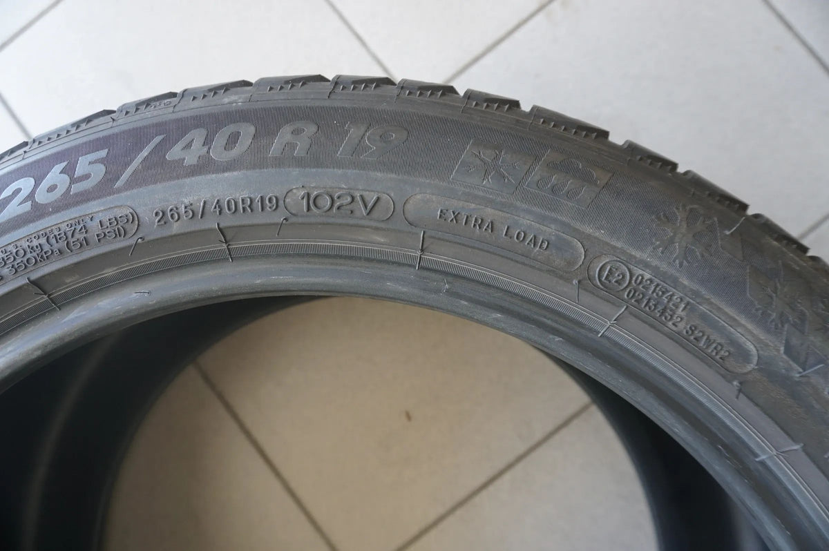 2 X 265 40 R19 102V Winterreifen Michelin Pilot Alpin PA4 MO 2016 6mm Detailansicht 4