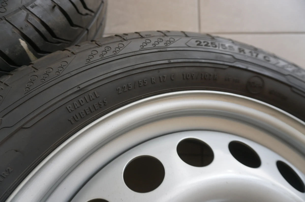 Mercedes V-Klasse Vito W447 stålfælge sommerhjul sommerdæk 225 55 R17C 8mm Detaljevisning 3