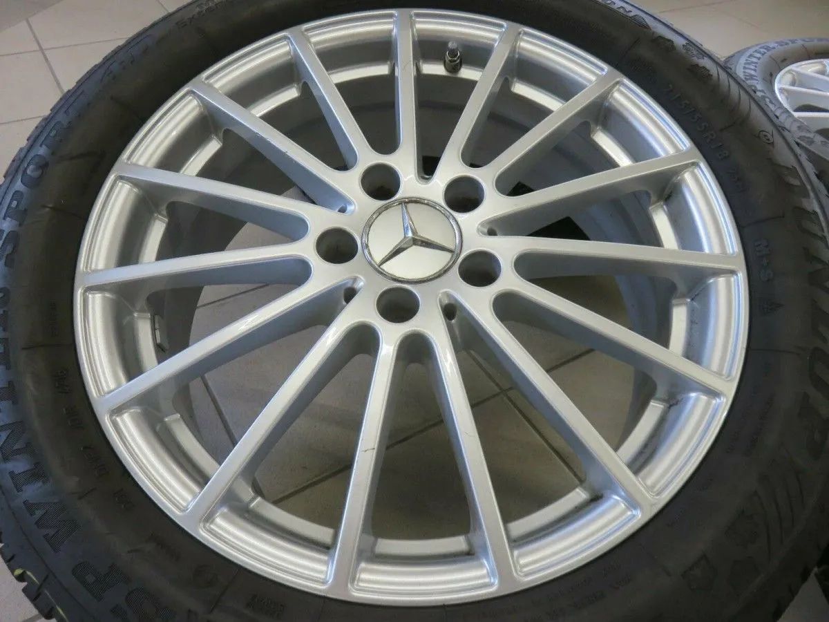 Cerchi in lega originali Mercedes GLA X156 W156 da 18 pollici, pneumatici invernali, ruote invernali 7 mm Visualizzazione dettagliata 2