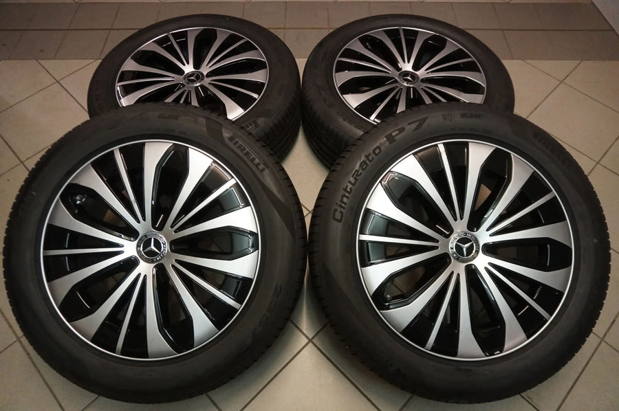 Jantes en aluminium d'origine Mercedes EQS V297 Pneus d'été 235 55 R19 pouces