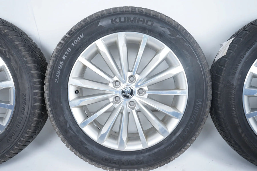 Original Skoda Kodiaq Winter Wheels Winter Tires 235 55 18 Inch