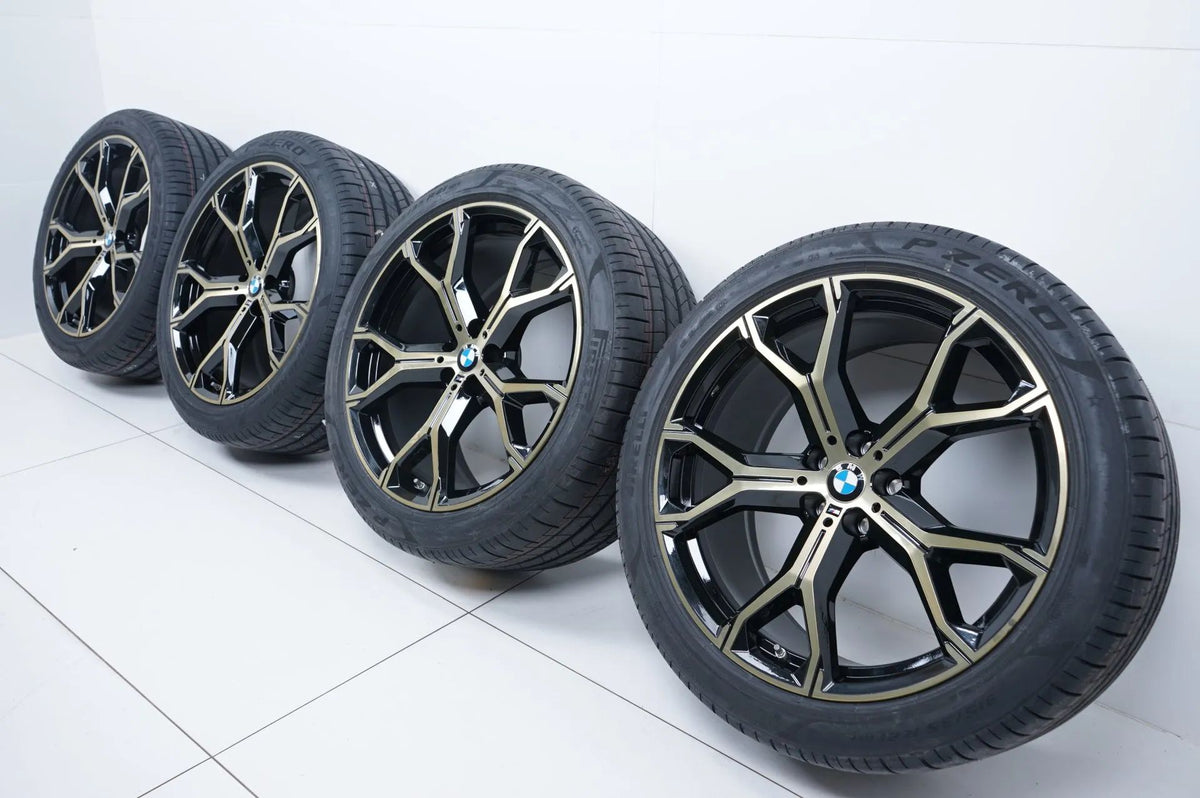 Neu BMW X5 X6 G05 Sommerreifen Sommerräder M741 Gold 21 Zoll Detailansicht 6