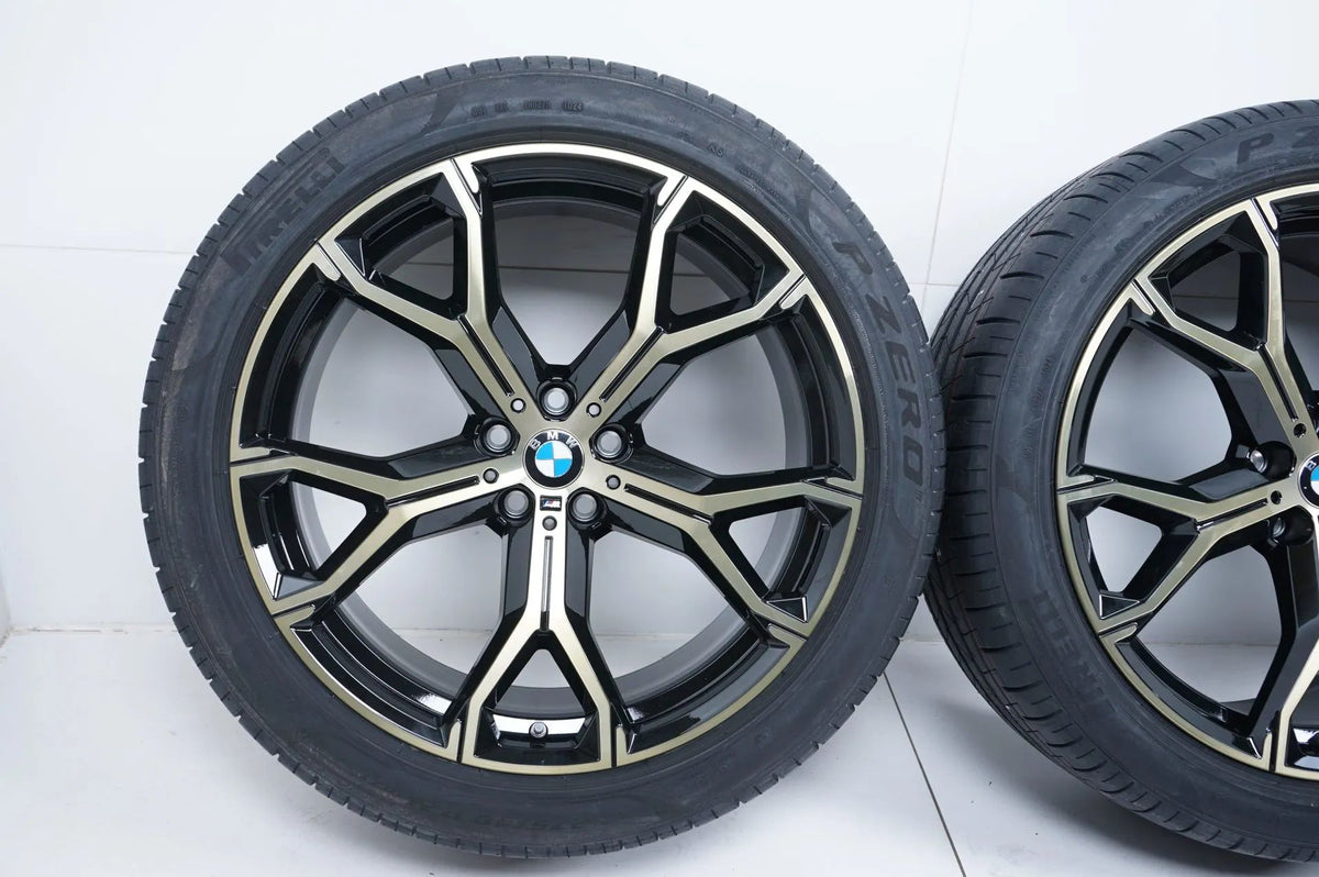 Neu BMW X5 X6 G05 Sommerreifen Sommerräder M741 Gold 21 Zoll Detailansicht 2